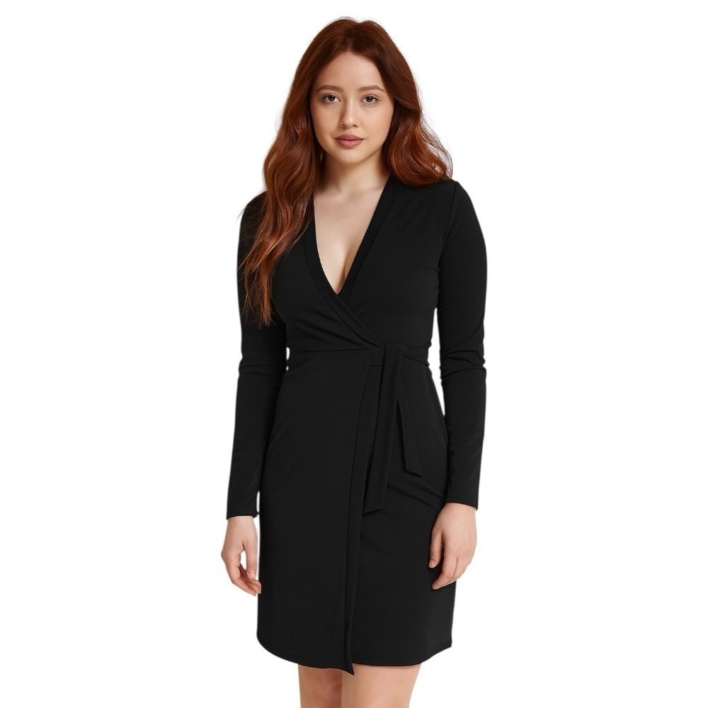 NWT The Limited XS Petite Black Wrap Dress LBD Balletcore